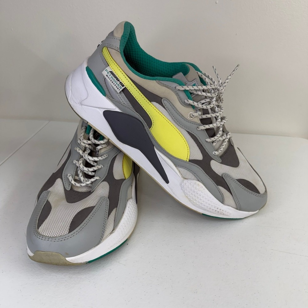 Mercedes-AMG Petronas Motorsport x Puma RS-X3 sunny lime grey sneakers shoes 12
